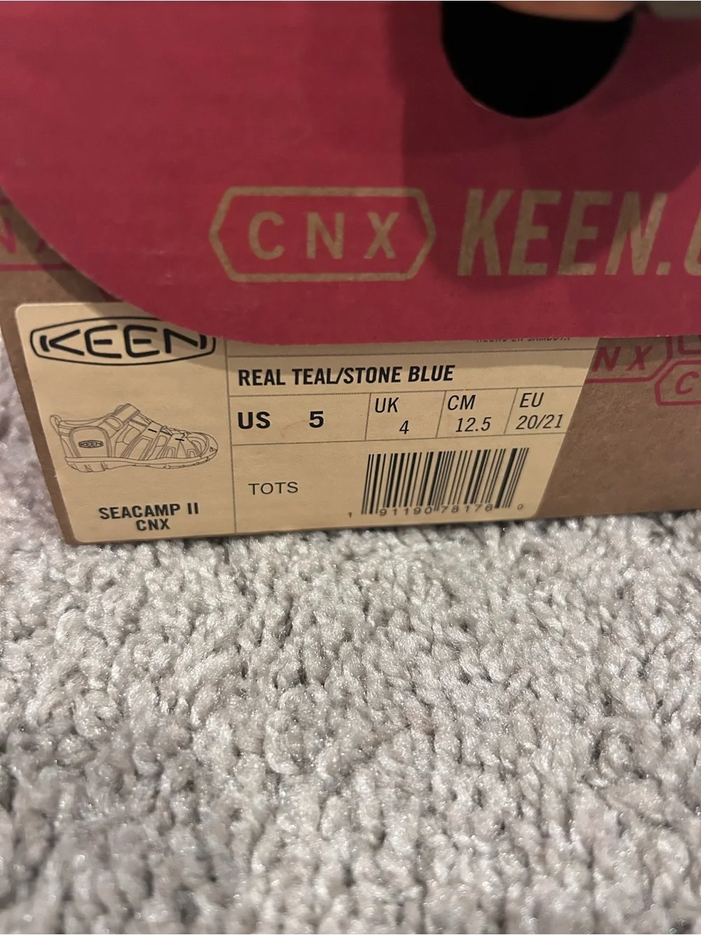 Keen Kids Navy and Pink Floral Closed-Toe Water Sandals